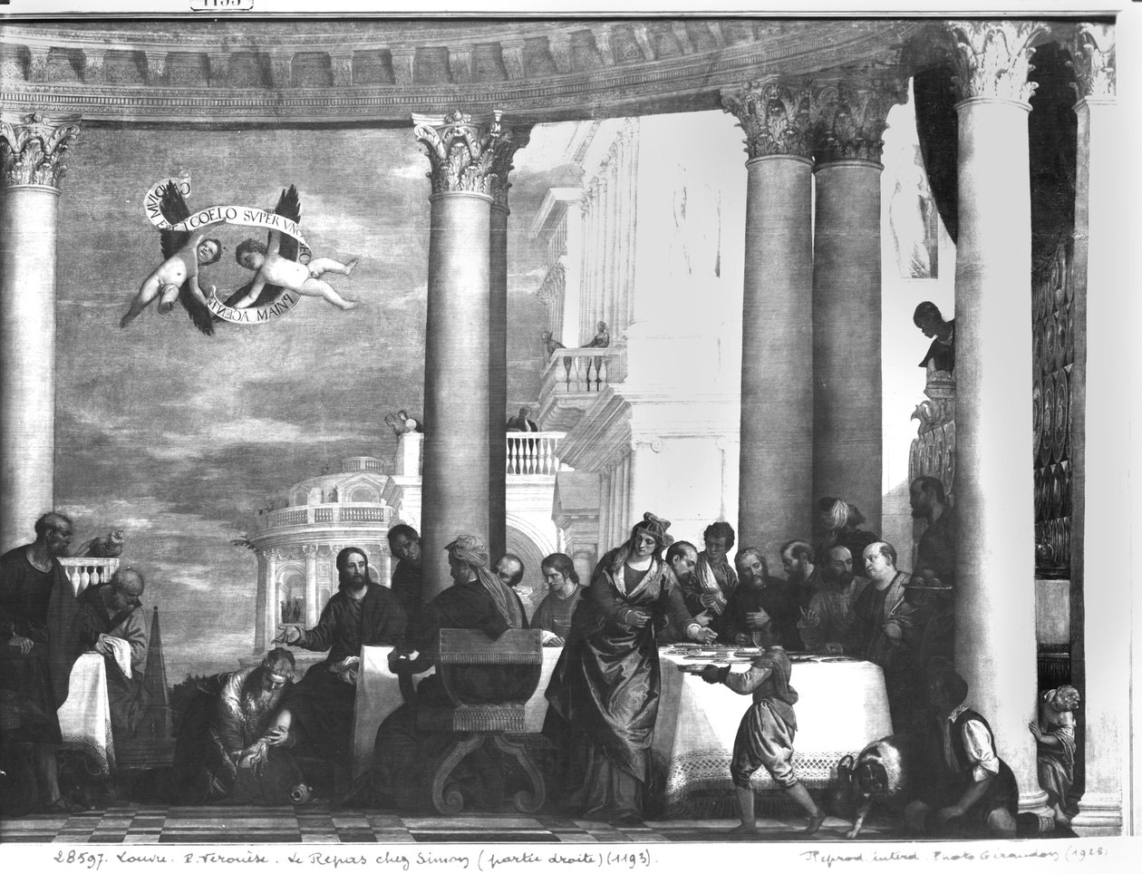A refeição na casa de Simão, o fariseu, detalhe do lado direito, 1570 de Paolo Veronese