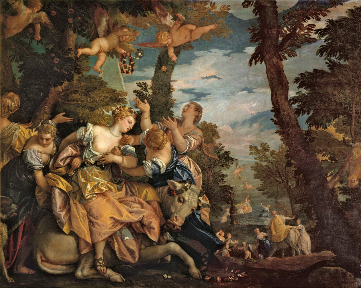 A violação de Europa, ca 1574. de Paolo Veronese