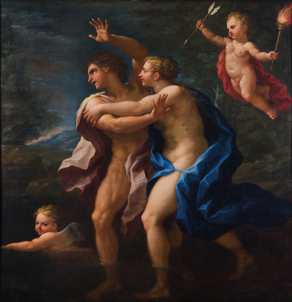 Salmacis e Hermafrodito. de Paolo de Matteis