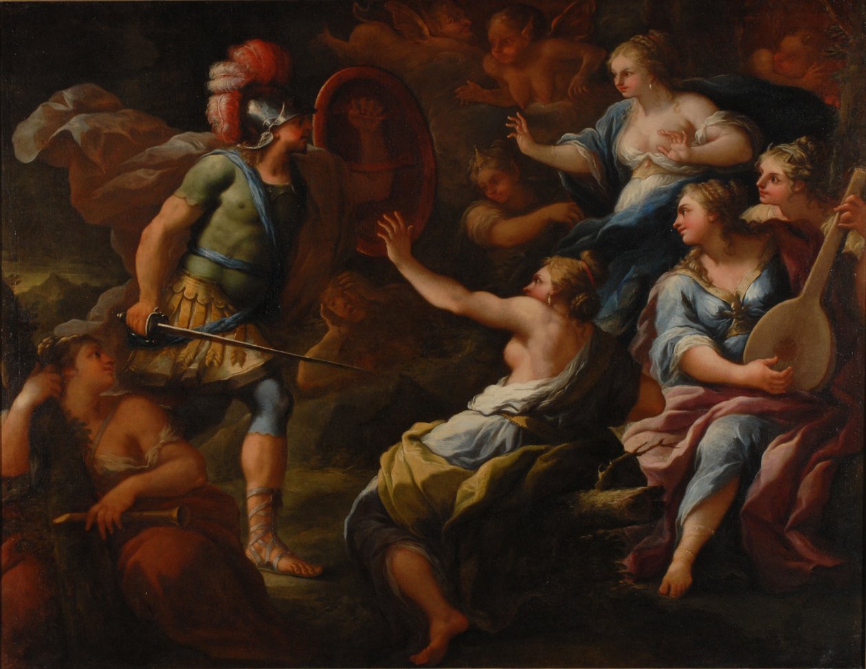 Aquiles descoberto por Ulisses entre as filhas de Lycomedes em Skyros de Paolo di Matteis