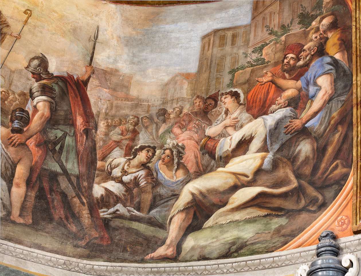 Frescos de Paolo de Matteis datados de 1714 na abóbada e no tambor, representando a vida do Santo, Capela de São Cataldo na Catedral, Taranto, Itália (foto) de Paolo di Matteis