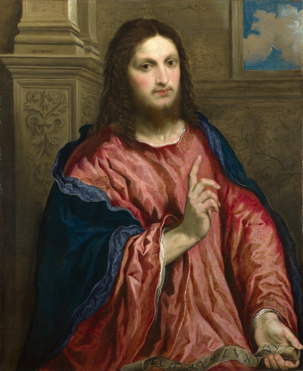 Cristo como a luz do mundo, c. 1550 de Paris Bordone