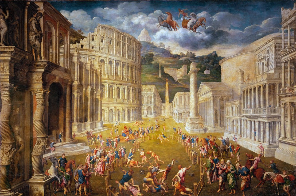 Combate a gladiadores, c. 1560 de Paris Bordone