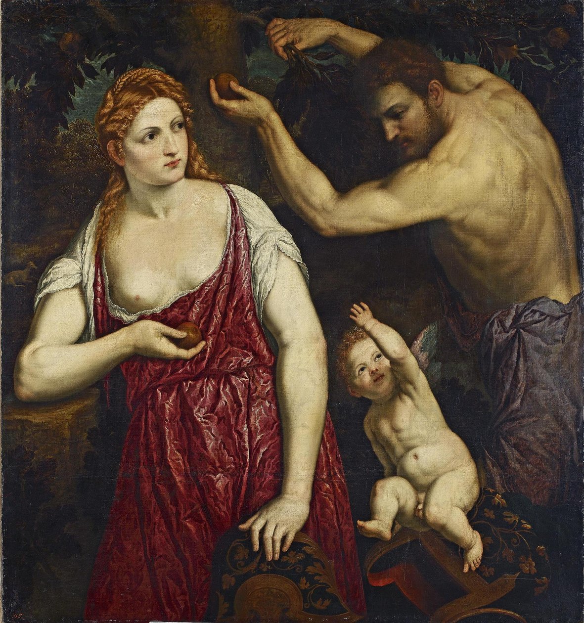 Marte, Vénus e Cupido de Paris Bordone