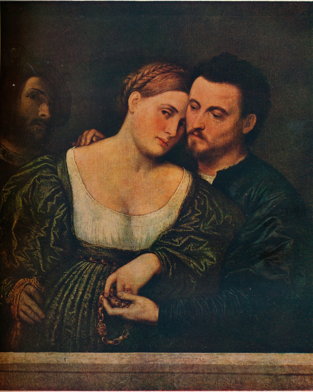 Os amantes de Veneza, 1525-1530, 1930. de Paris Bordone