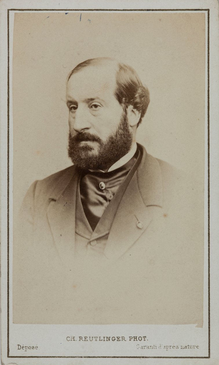 Retrato de Emile Augier 1820-1889. de Paris . Photo studio Reutlinger