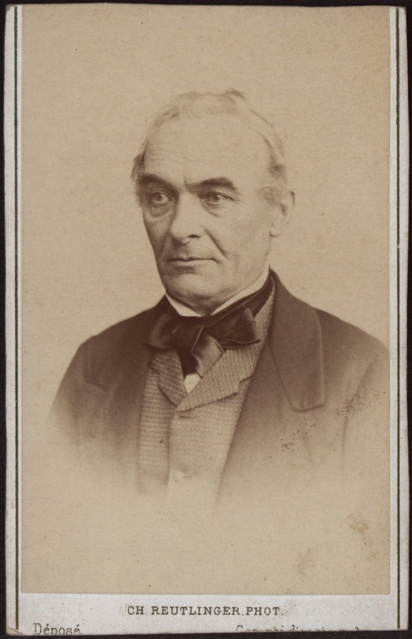 Retrato do escritor Prosper Mérimée 1803-1870. de Paris . Photo studio Reutlinger