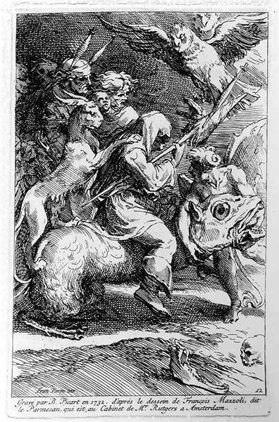 O Sábado das Bruxas, gravado por Bernard Picart (1673-1733) 1732 de Parmigianino