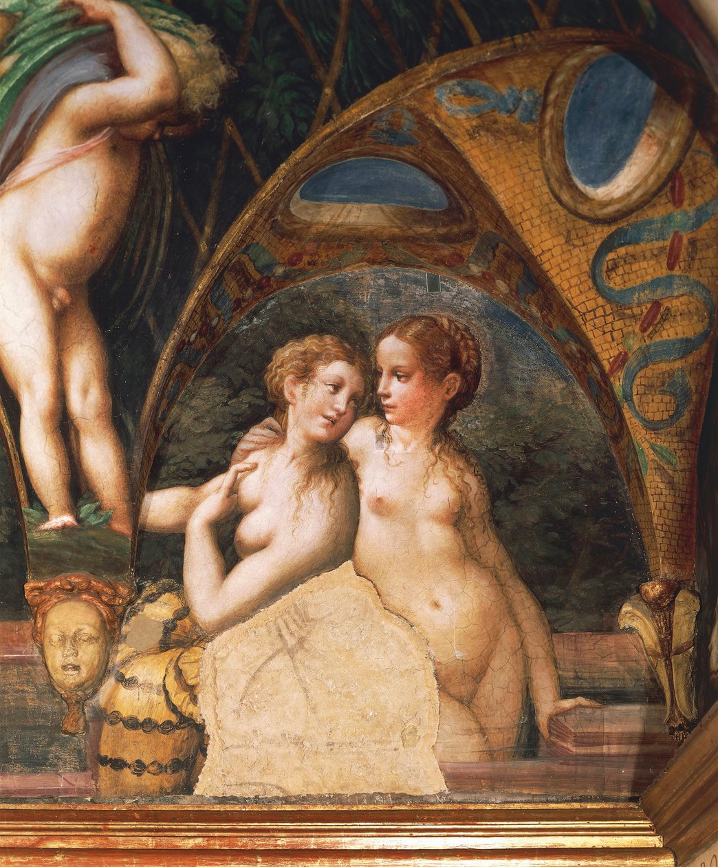 Par de ninfas, de Mito de Diana e Actaeon de Parmigianino