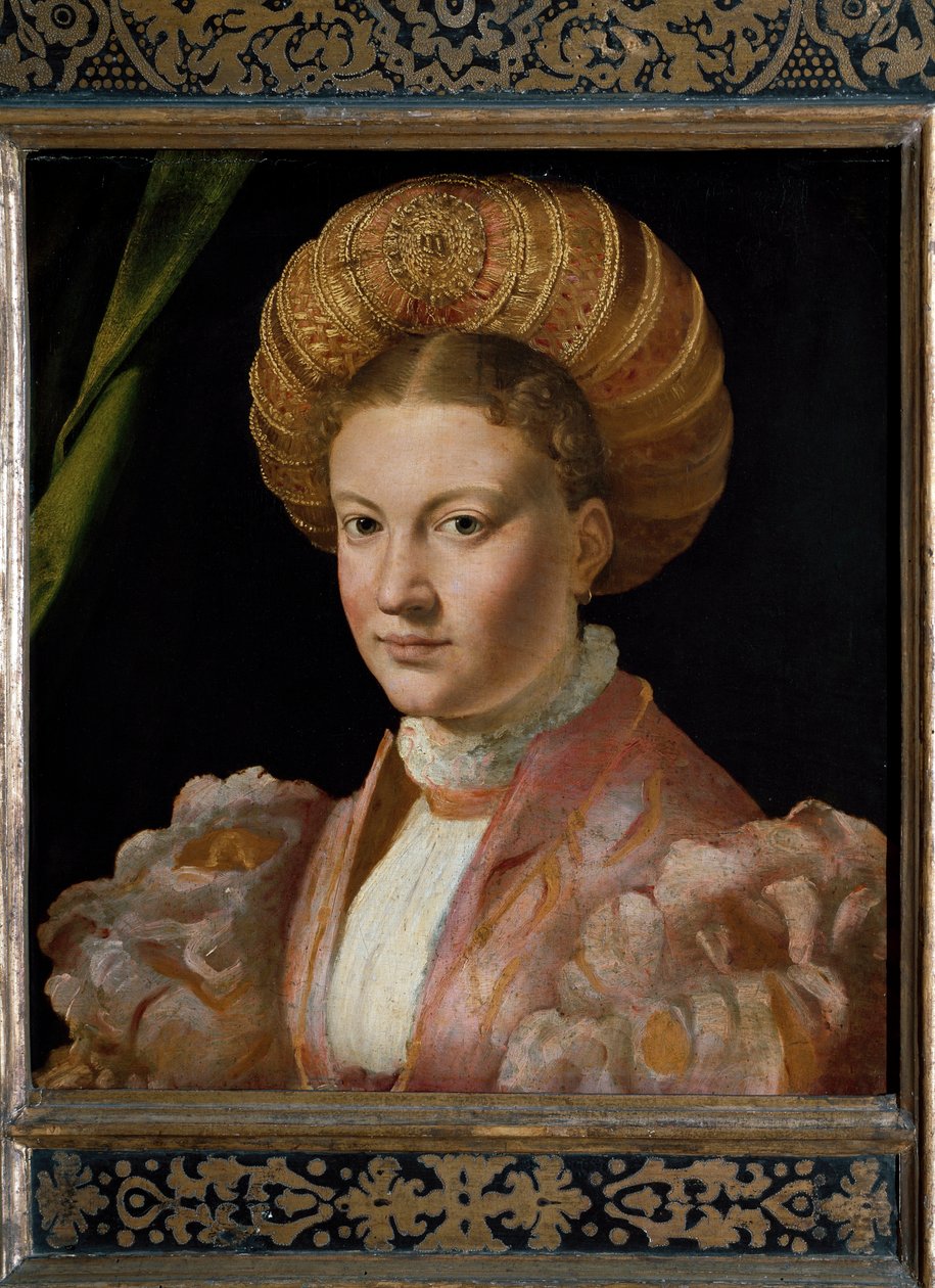 Retrato de uma jovem mulher, a Condessa Gozzadini. (Pintura de Parmigianino