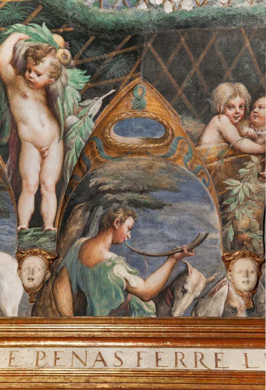Quarto de Diana e Acteon, detalhe de 2384753 de Parmigianino