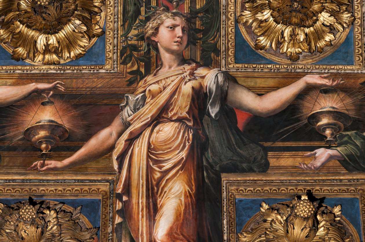 As Três Virgens Sábias e Três Virgens Tolas, detalhe de 3660863 de Parmigianino