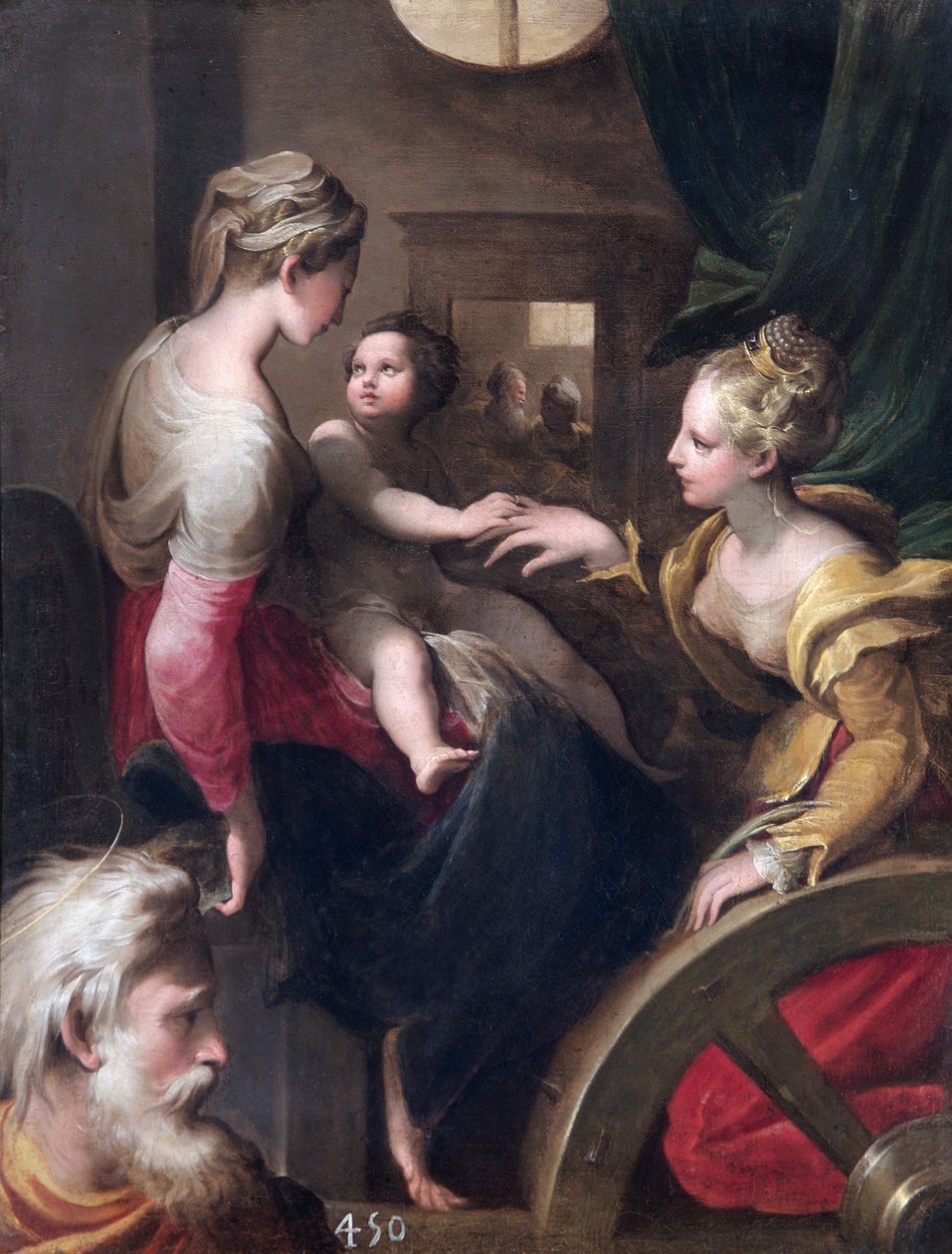 O Casamento Místico de Santa Catarina (óleo sobre tela) de Parmigianino (1503 40) (after)