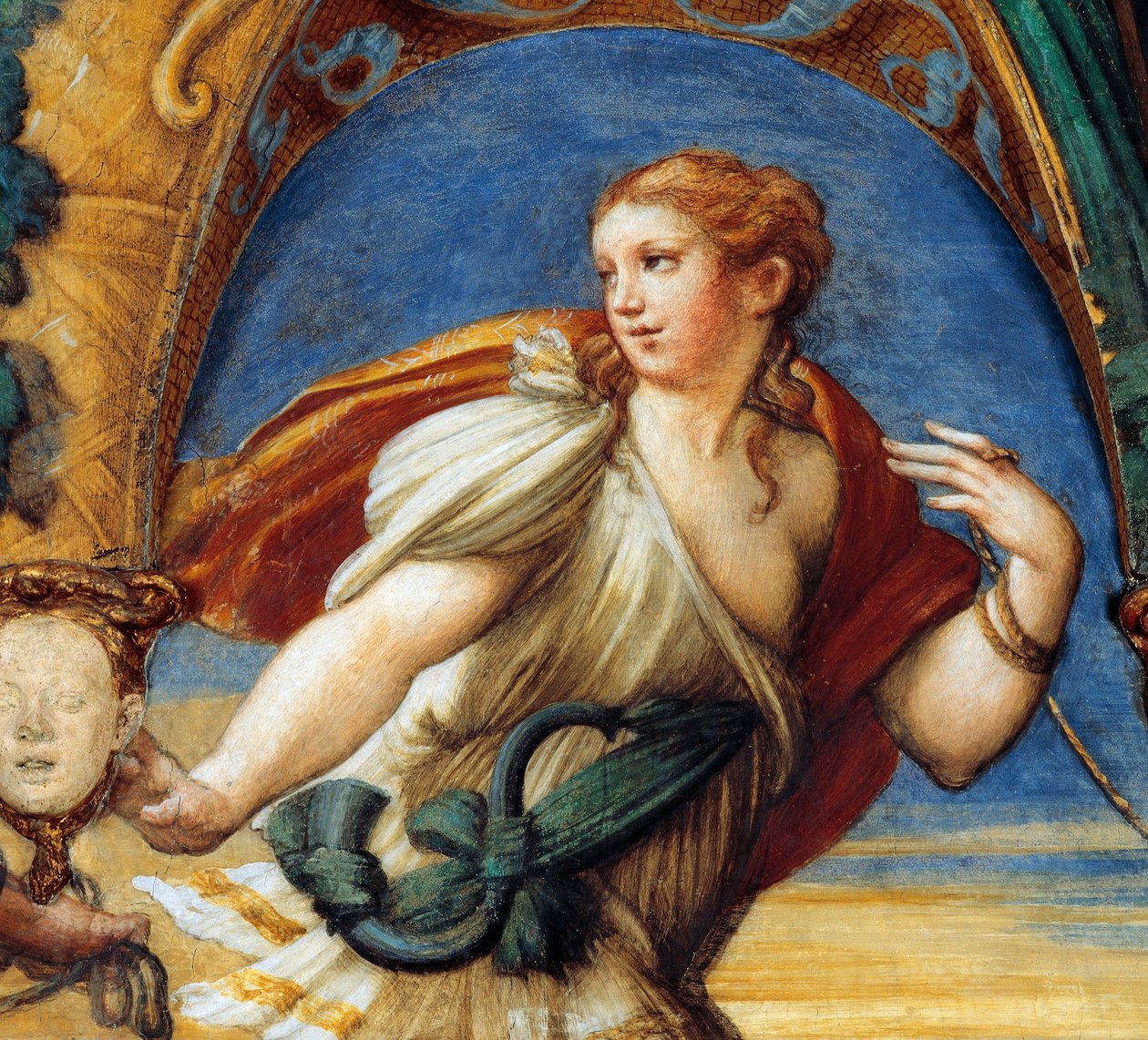 Actaeon, com características femininas, de Mito de Diana e Actaeon, circa de Parmigianino