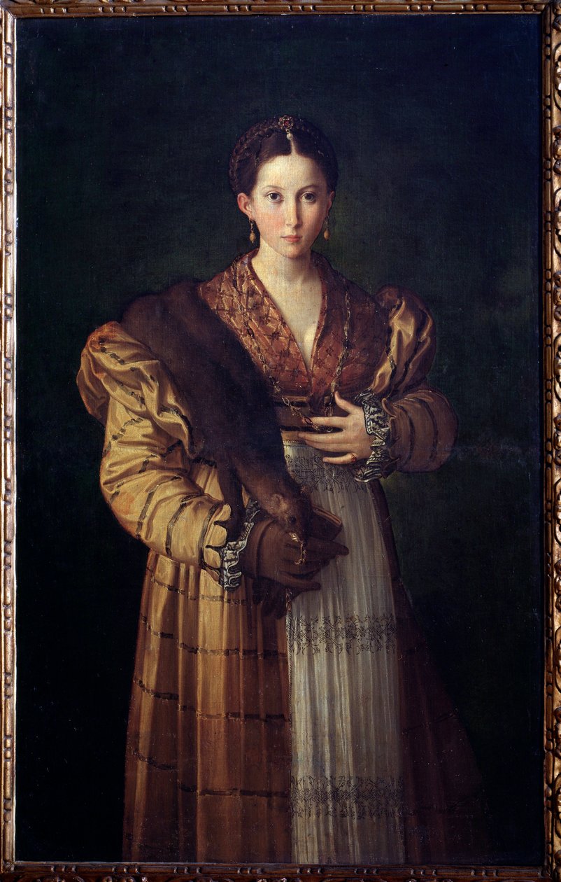 Antea Representação de Sthenebee esposa do rei Proetos, apaixona-se por Bellerophon (Retrato de Stheneboea ou Stheneboia, consorte de Proteus) - Pintura de Girolamo Francesco Maria Mazzola dit Parmigianino ou O Parmesão (1503-1540) 1530-1535 Muse de Parmigianino