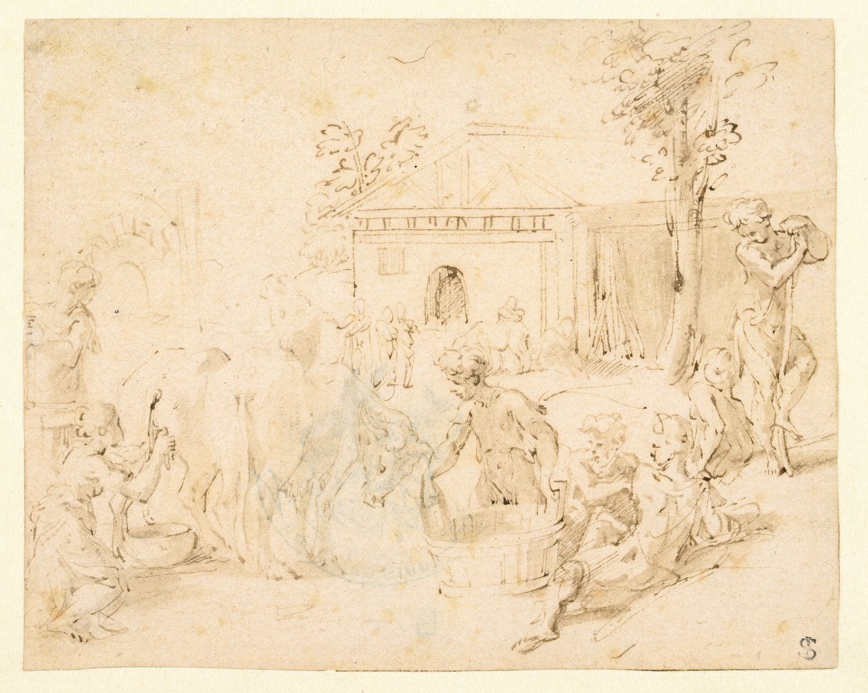 Cena rústica de Parmigianino
