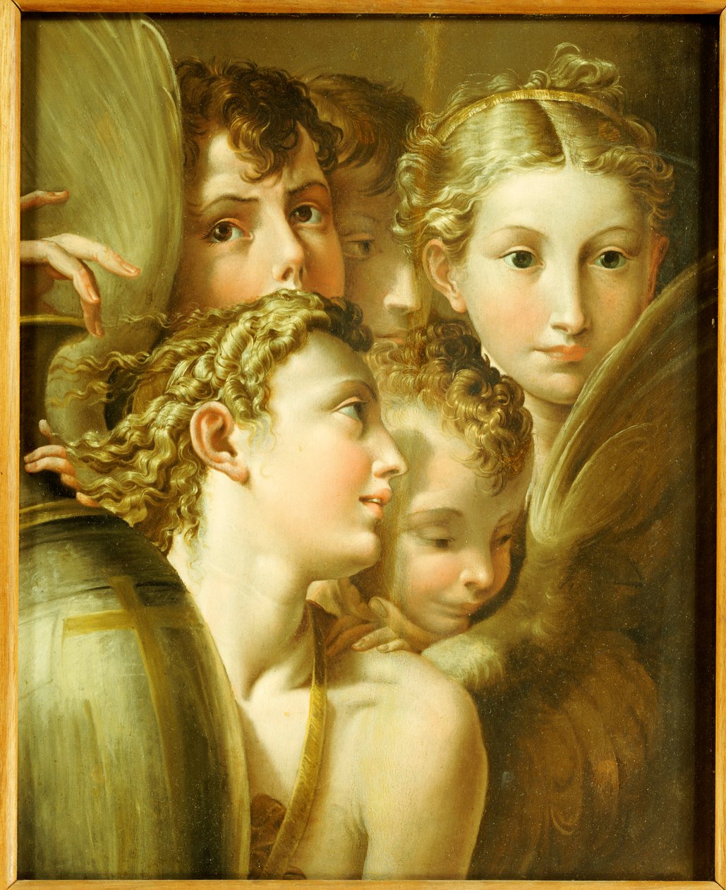 Cinco anjos de Parmigianino