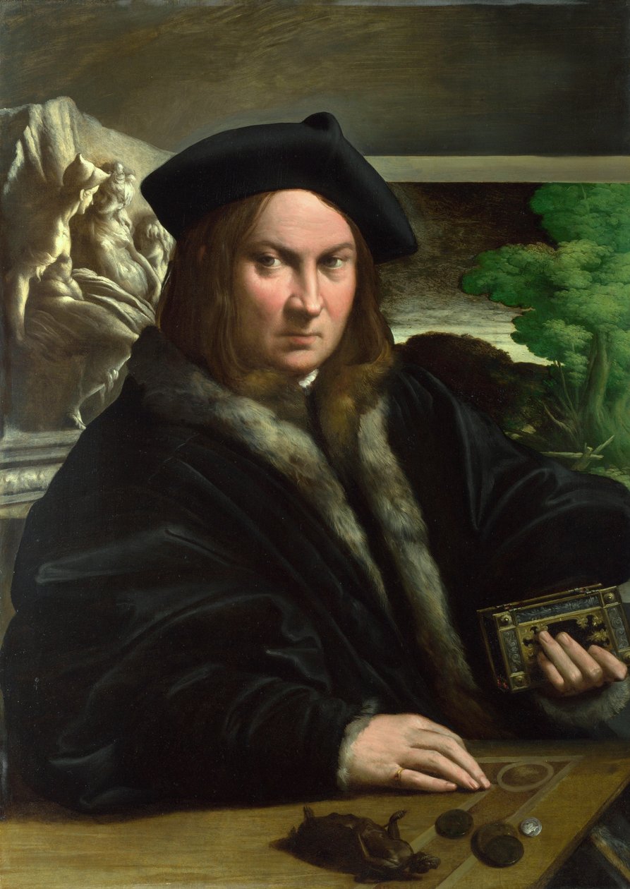 Retrato de um colecionador, c.1523 de Parmigianino