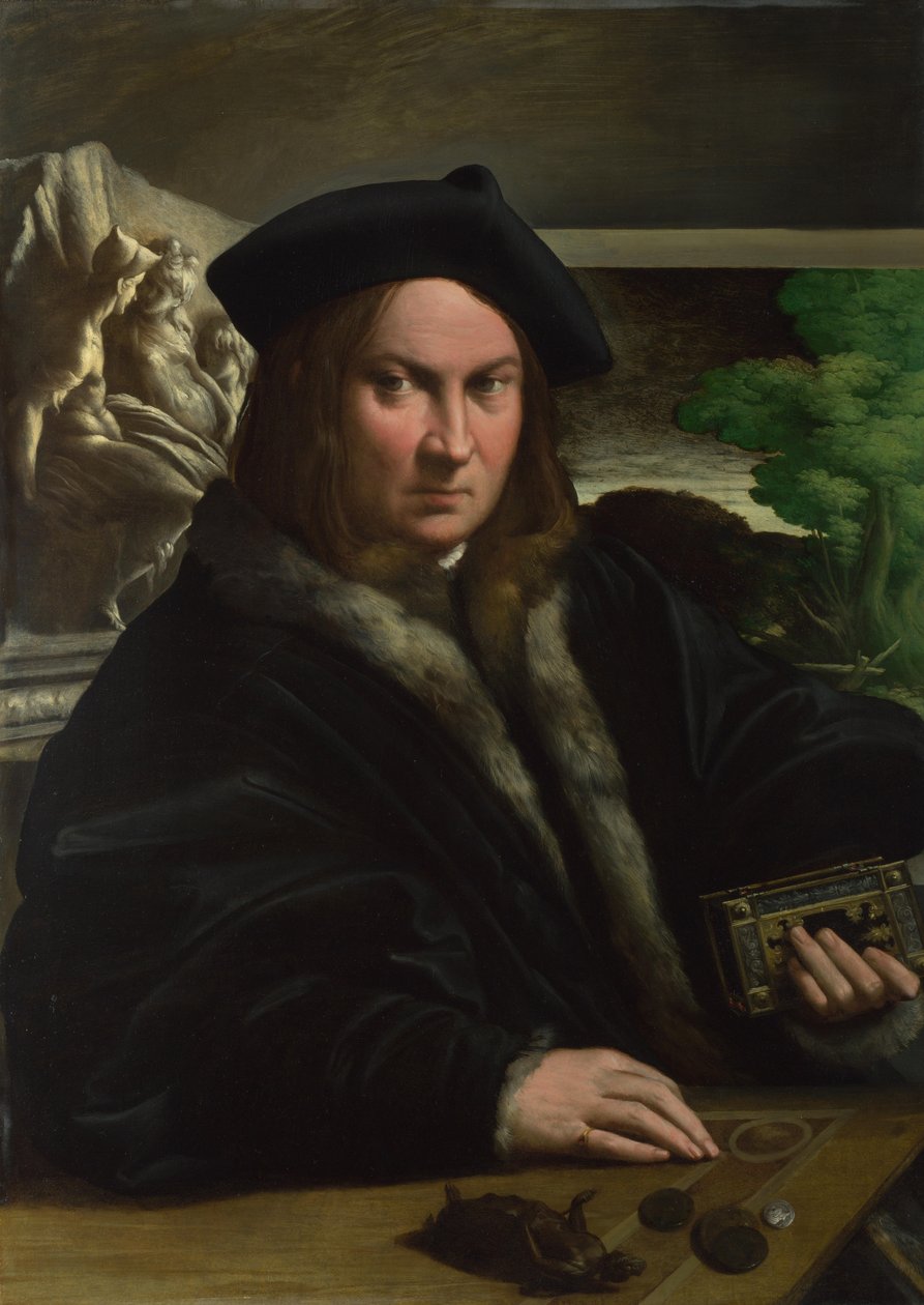 Retrato de um colecionador, c. 1523 de Parmigianino
