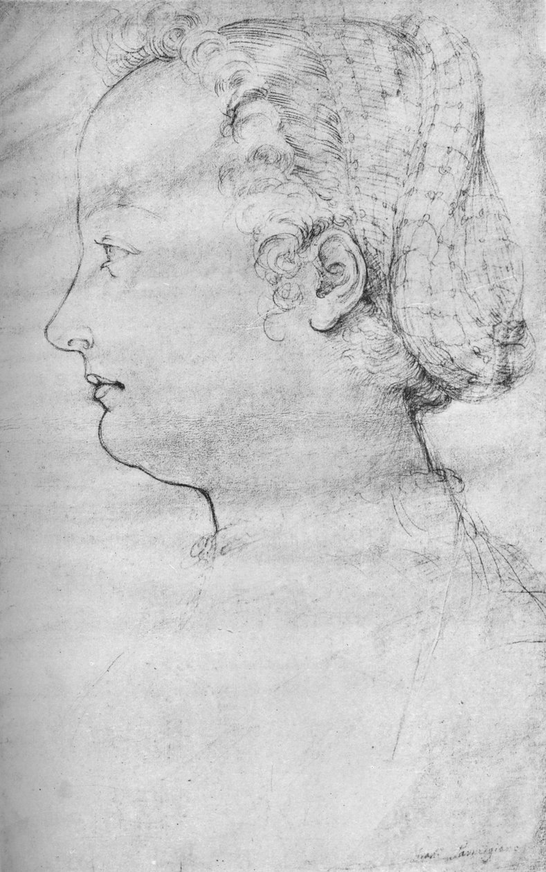 Retrato de uma senhora, século XVI, 1923 de Parmigianino