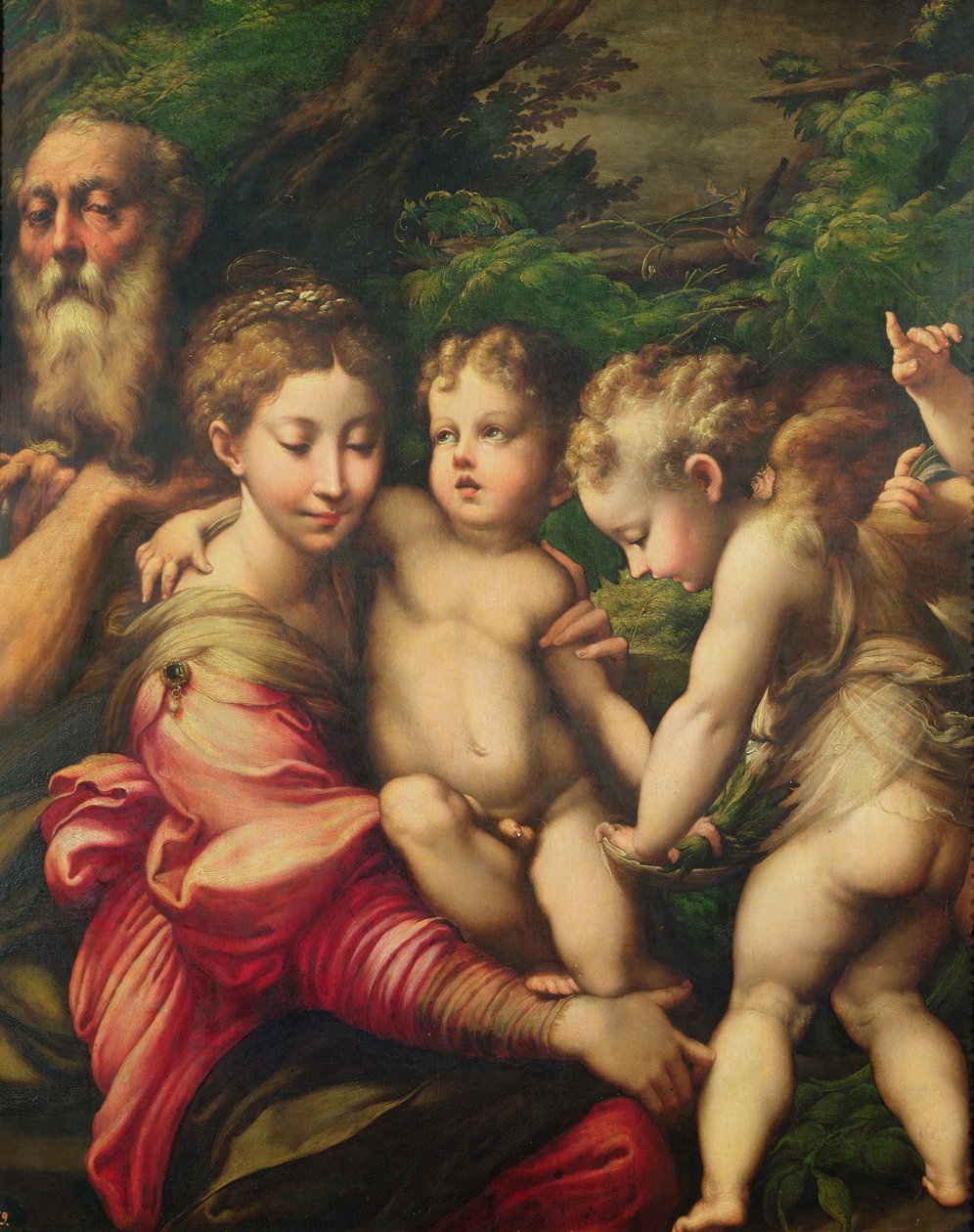 A Sagrada Família (Descanse no Voo para o Egito) 1524 de Parmigianino