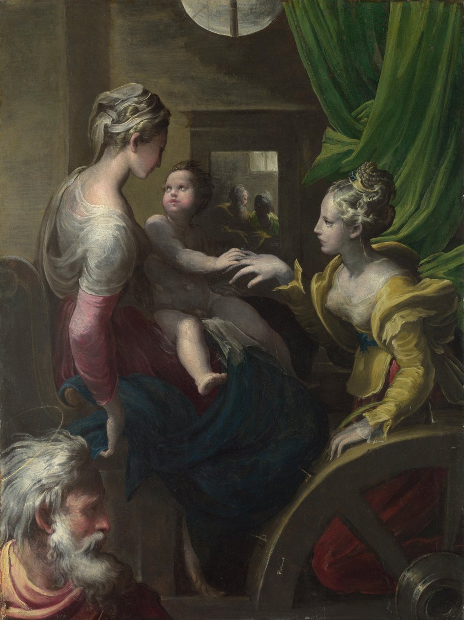 O casamento místico de Santa Catarina, c. 1527-1530 de Parmigianino