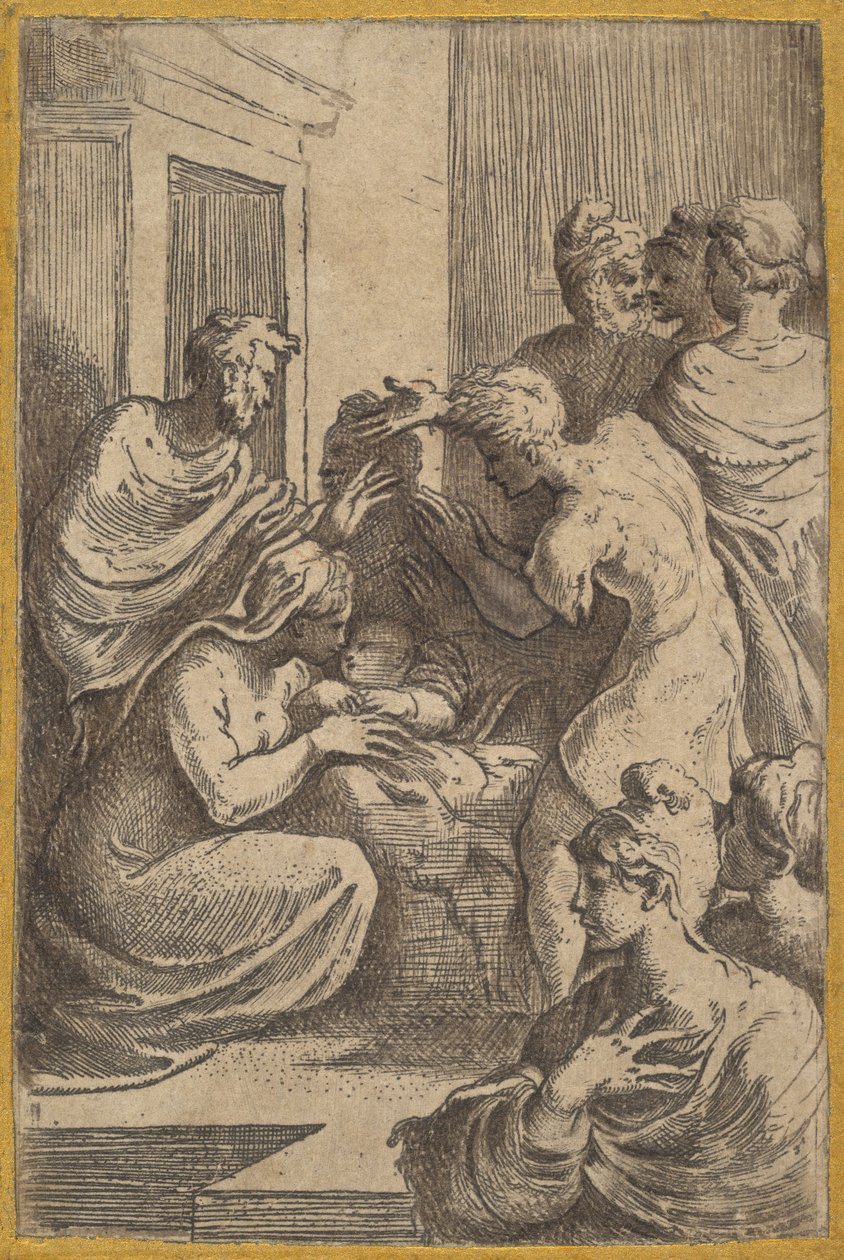 A Natividade, século XVI. de Parmigianino