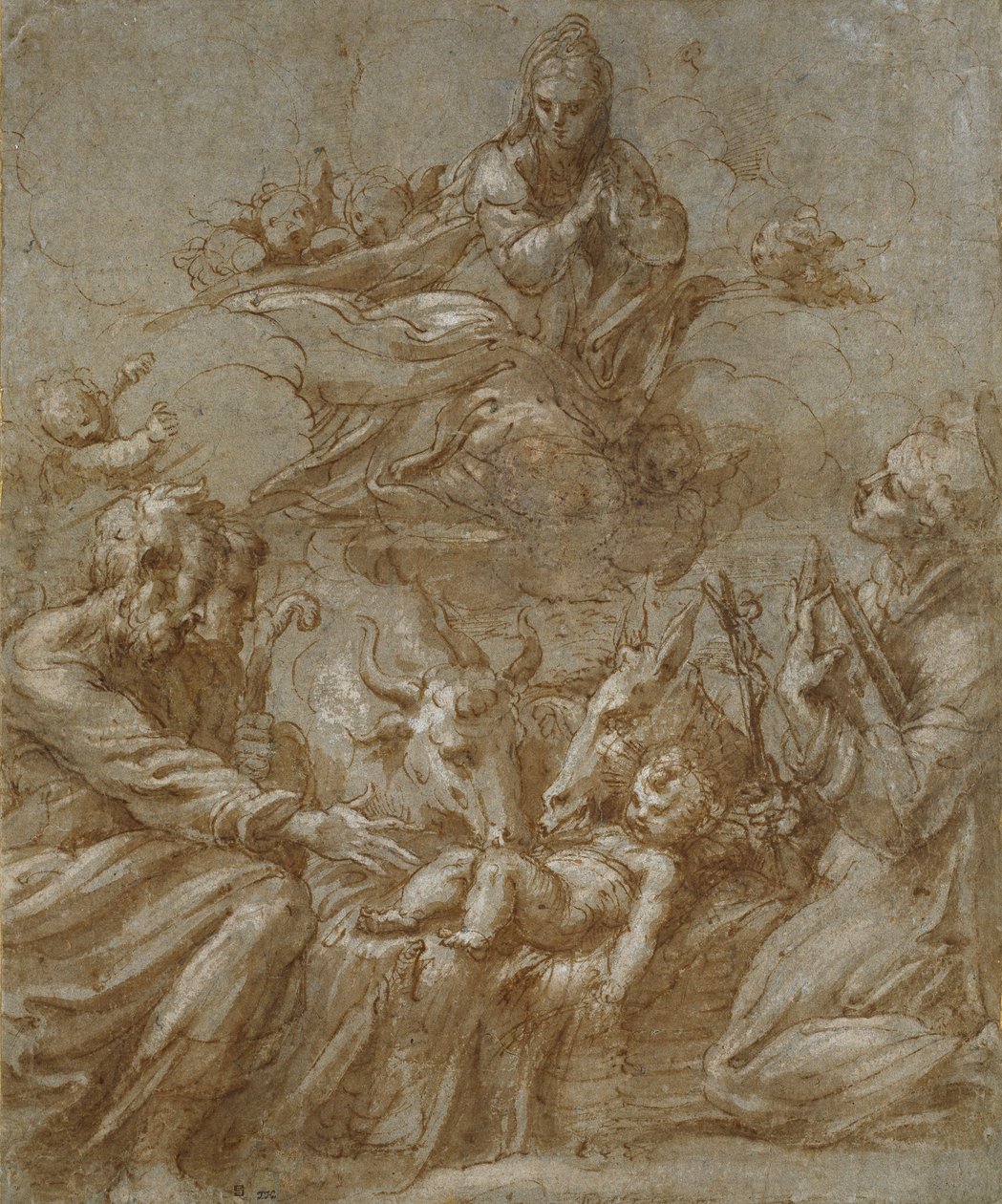 A Natividade de Cristo, c1520s de Parmigianino