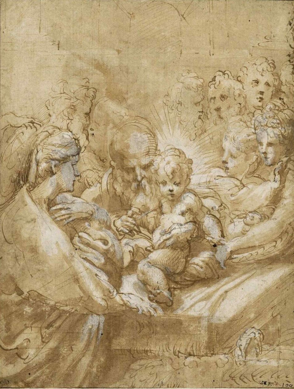 A circuncisão, primeira metade do século 16 .. de Parmigianino
