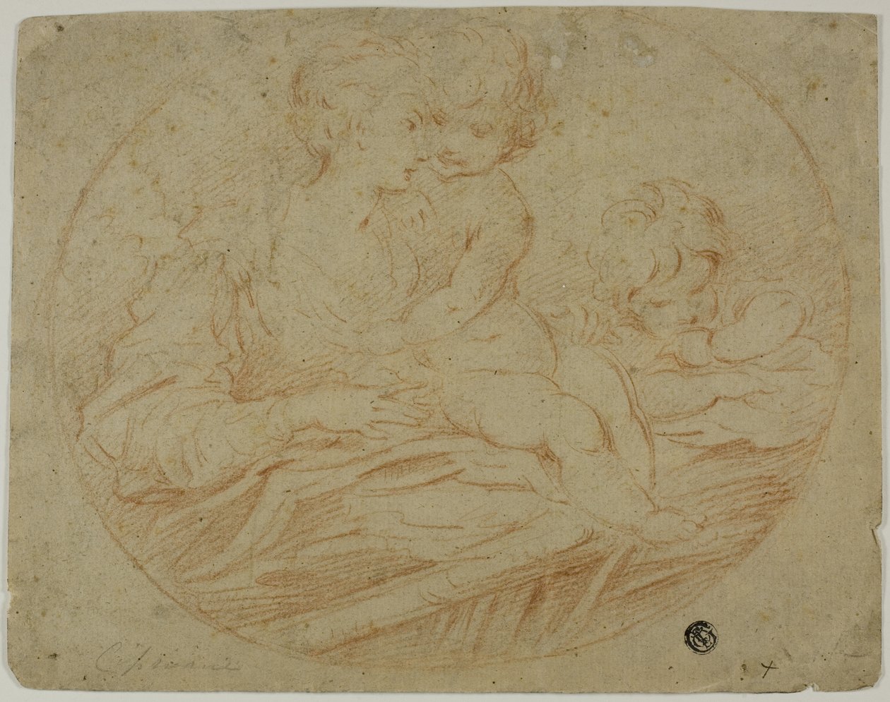 Mulher e duas crianças de Parmigianino
