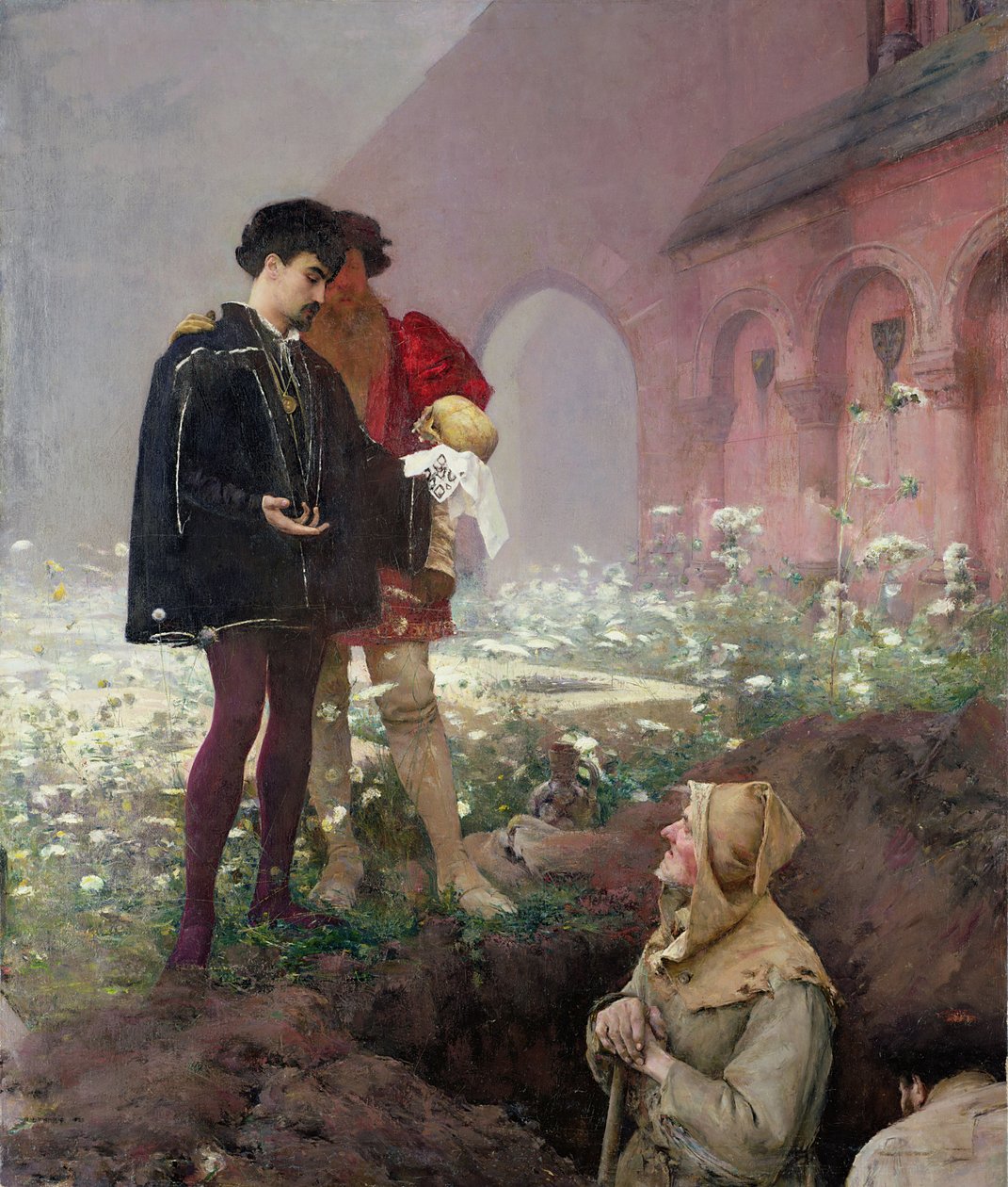 Hamlet e o Coveiro da Sepultura, 1883 de Pascal Adolphe Jean Dagnan Bouveret