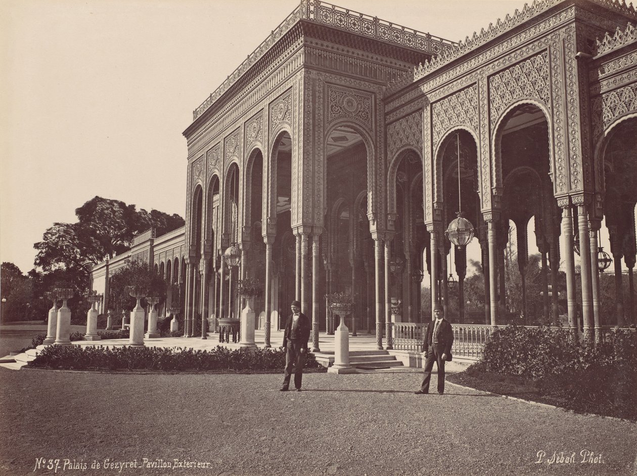 Palácio Gézyret, Pavilhão Exterior, década de 1870. de Pascal Sébah