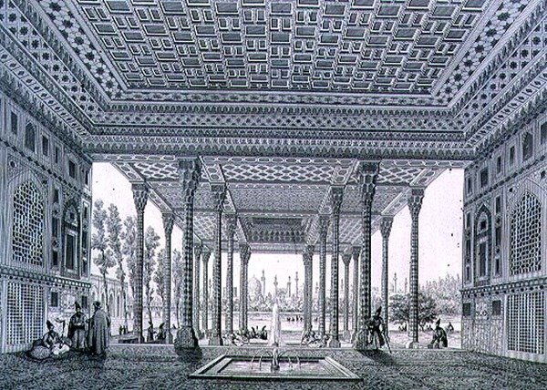 Vista Interior do Pavilhão de Espelhos, Isfahan, placa 35 de 