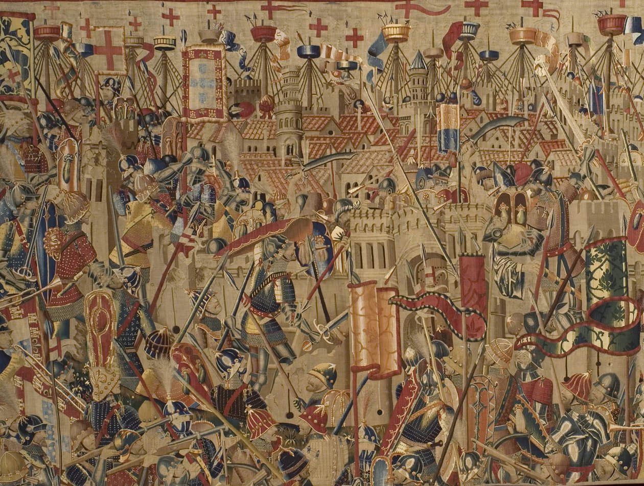 As Tapeçarias de Pastrana, fabrico de Tournai, provavelmente da oficina de Passchier Grenier, c.1471 - 1475 (tapeçaria) de Pasquier (workshop of) Grenier