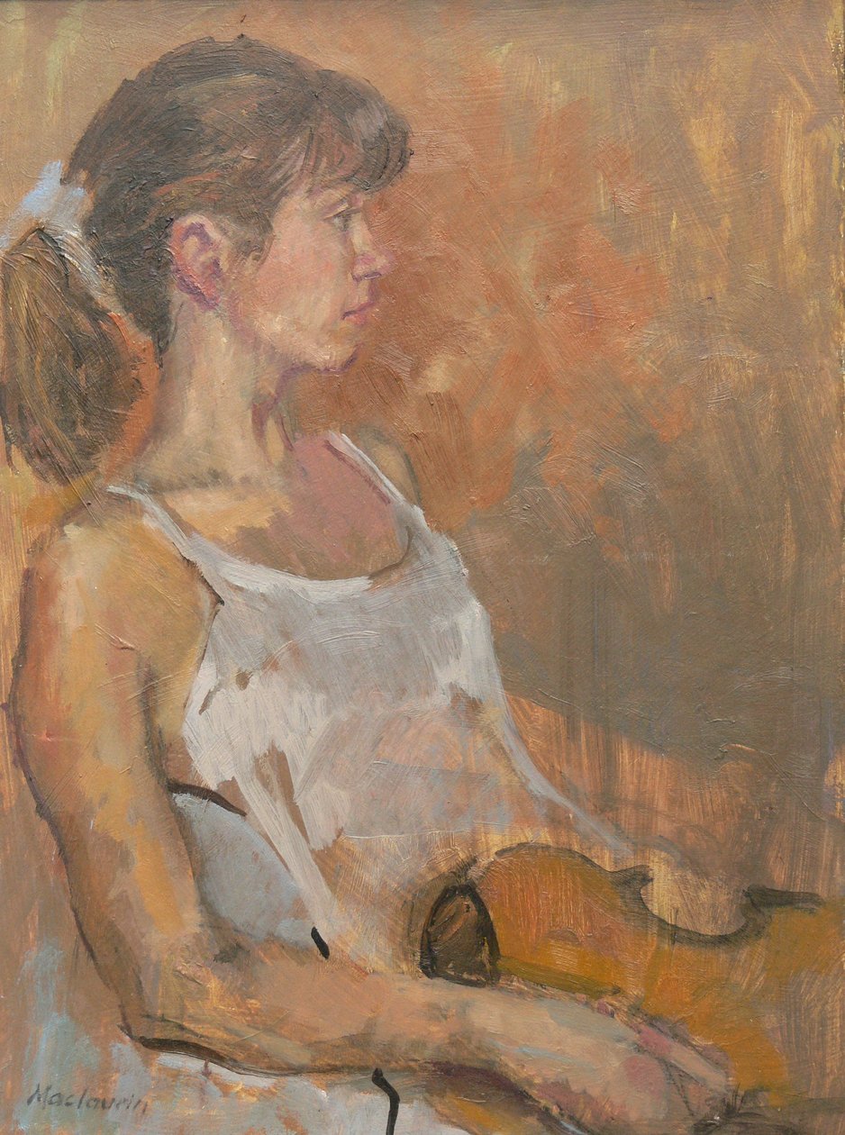 Menina com violino, 2007 de Pat Maclaurin