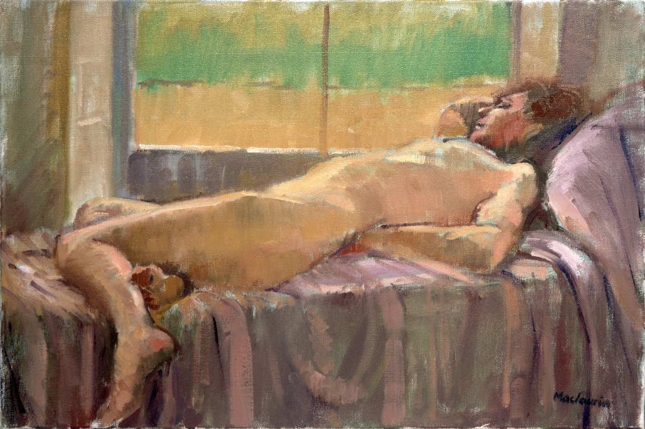 Nu reclinado (óleo sobre tela) de Pat Maclaurin