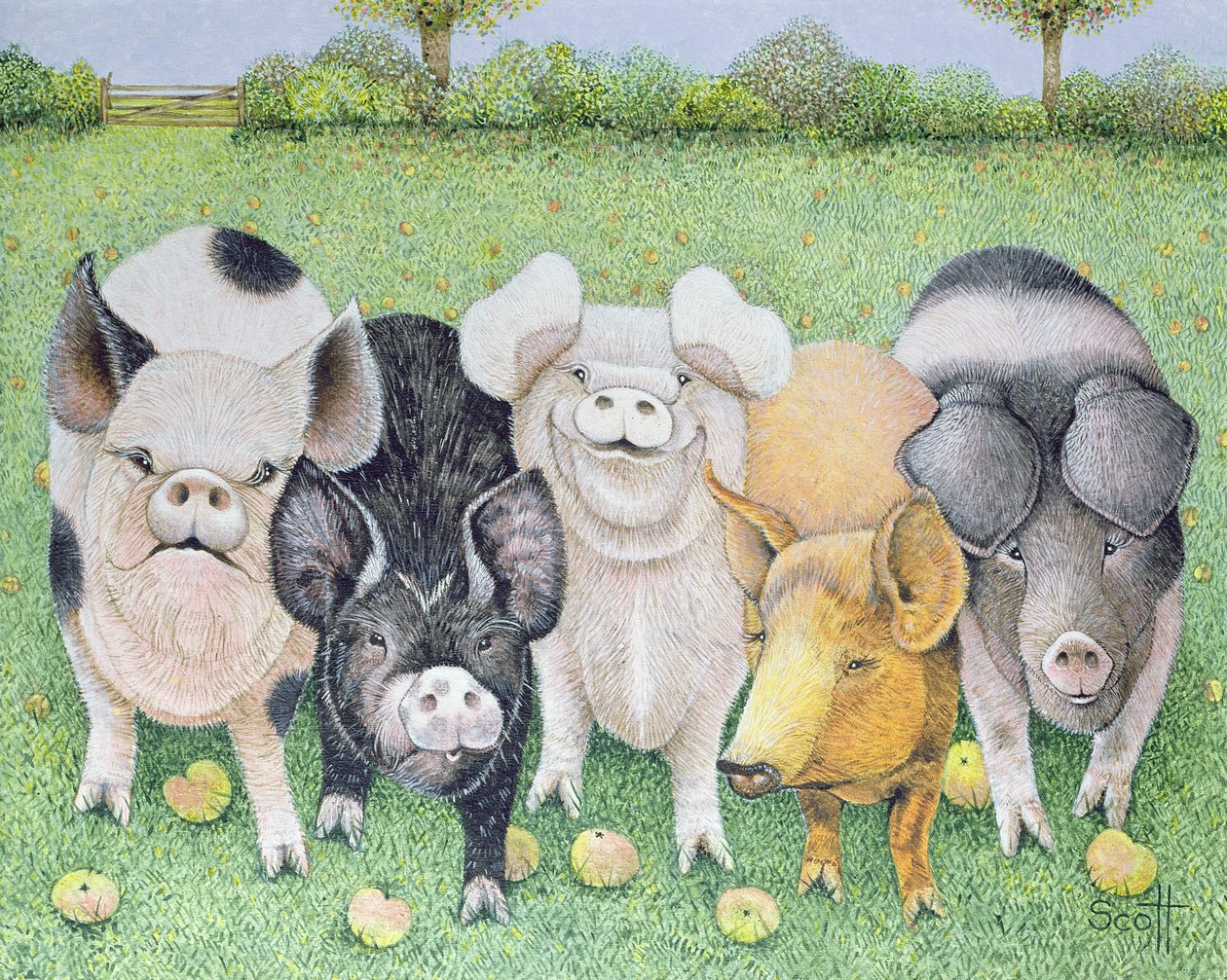A Chorus Line (acrílico sobre tela) de Pat Scott