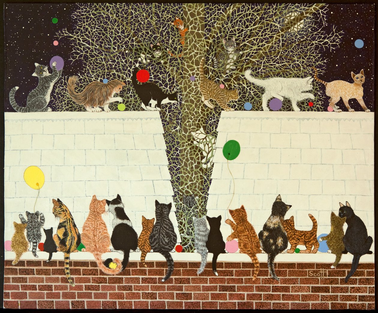A Magical Display, 2012 (acrílico sobre chita) de Pat Scott