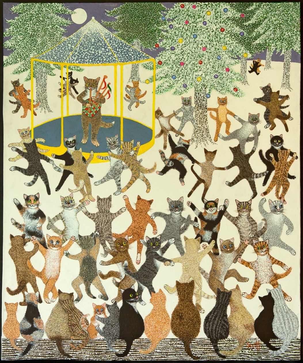 Um novo começo, 2013 (acrílico sobre chita) de Pat Scott
