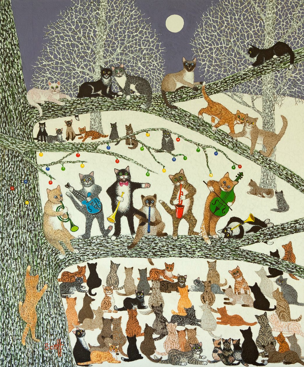 Um sucesso retumbante, 2012 (acrílico sobre chita) de Pat Scott