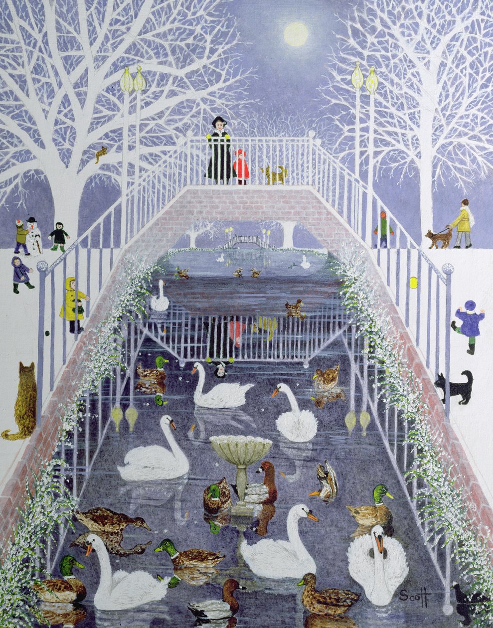 Um passeio no parque (óleo sobre tela) de Pat Scott