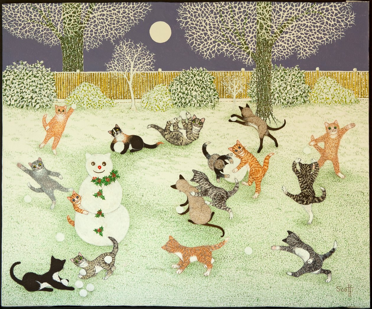 Barn Storming, 2011 (acrílico sobre chita) de Pat Scott