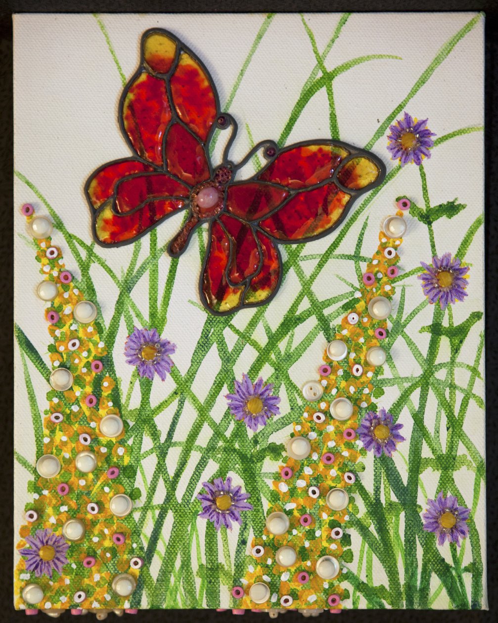 Borboletas, vermelho e amarelo, 2016 de Pat Scott