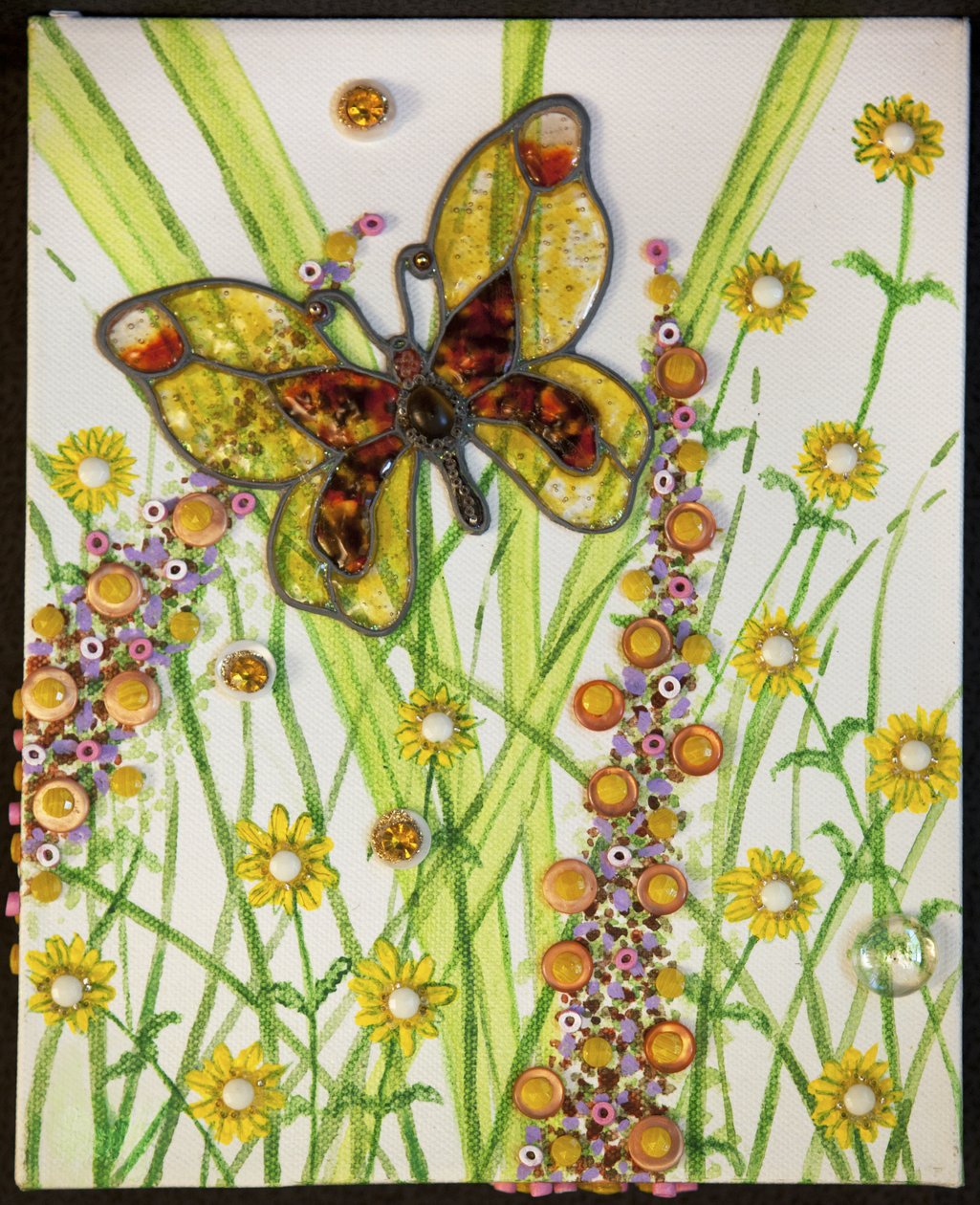 Borboletas, amarelo e castanho, 2016 de Pat Scott