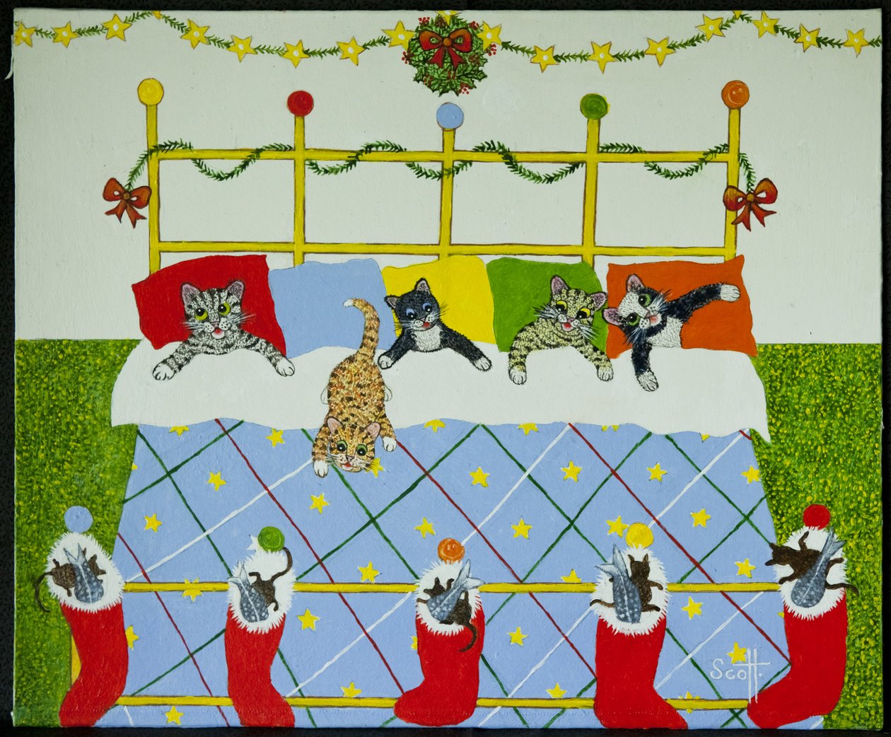 Manhã de Natal 5 numa cama de Pat Scott