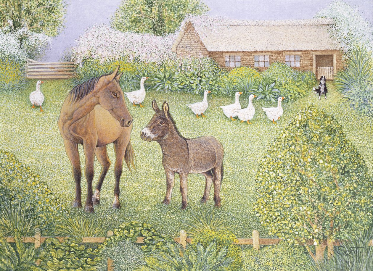 Companheiros (óleo sobre tela) de Pat Scott