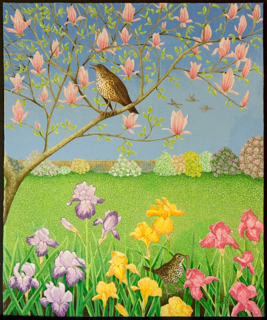 Something to Sing About, 2011 (acrílico sobre chita) de Pat Scott