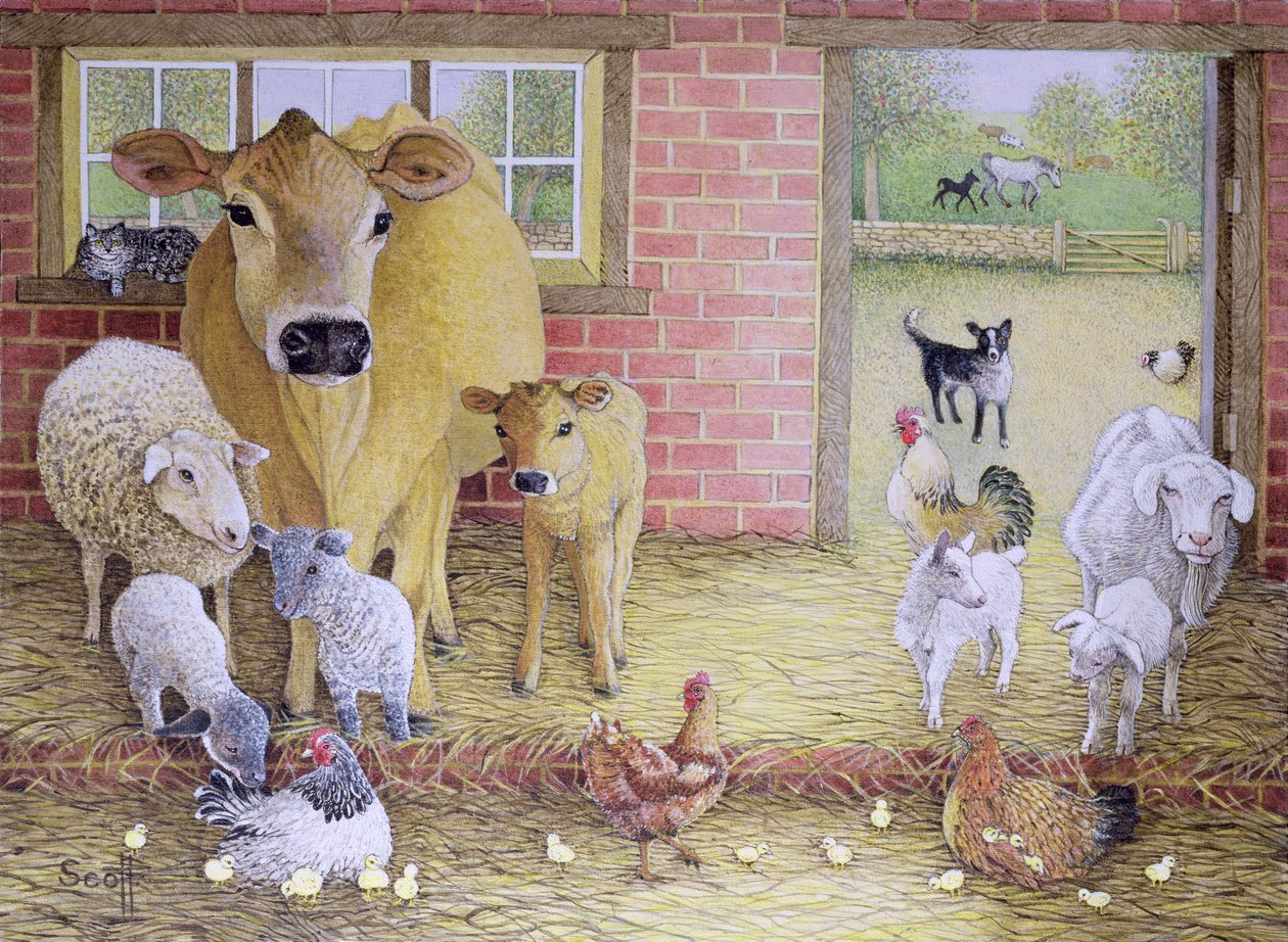 Os velhos tempos (óleo sobre tela) de Pat Scott