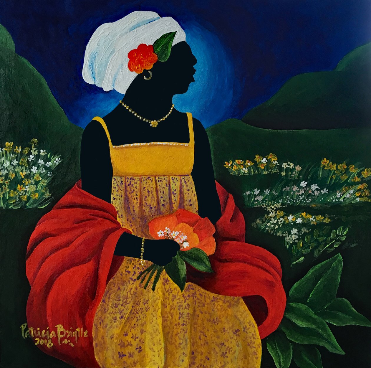 Abigail, 2018 (acrílico sobre madeira) de Patricia Brintle