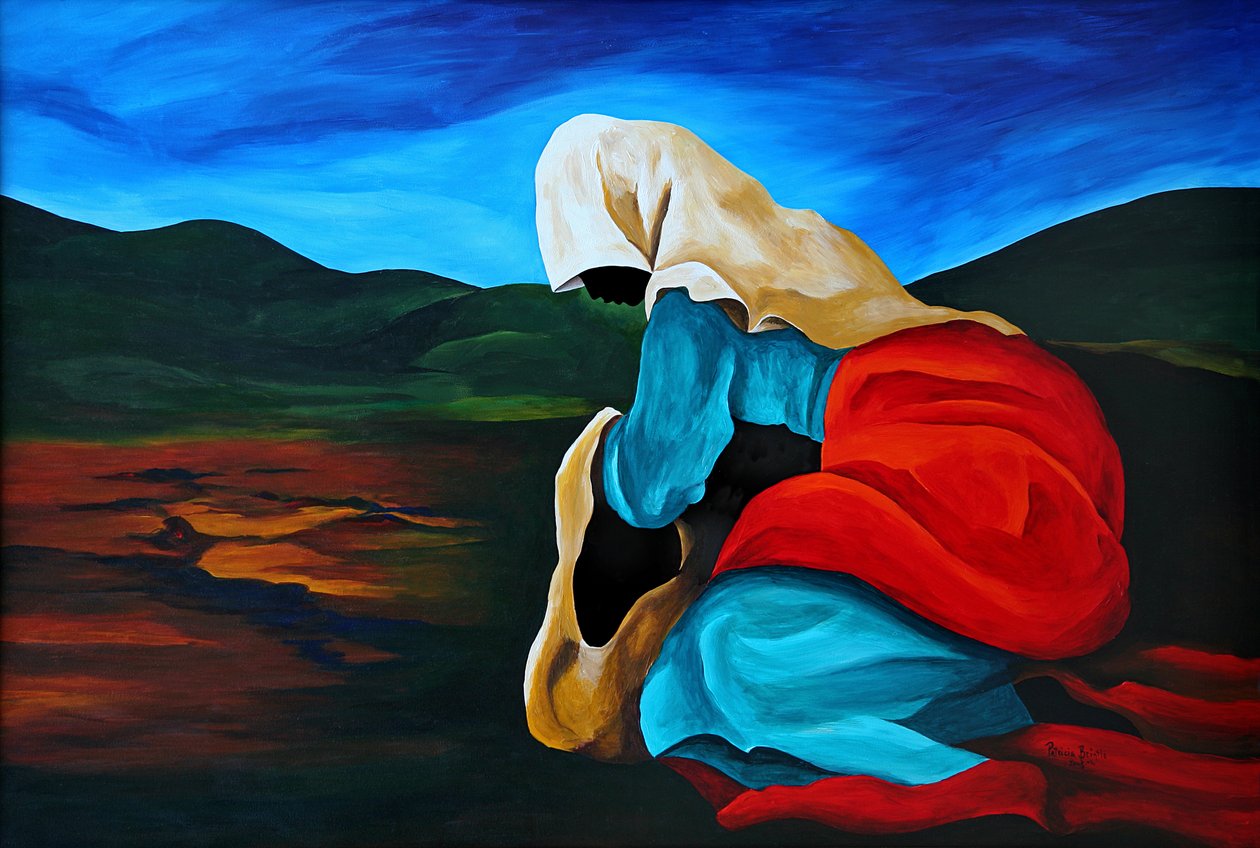Defilee la folle, 2008 (acrílico sobre masonite) de Patricia Brintle